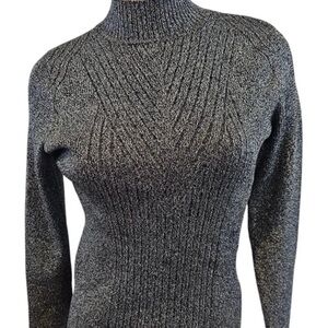 INC International Concepts Mock Neck Ribbed Sweater